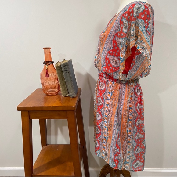 🌲3/$20 Alya Paisley Print Dress M - Picture 3 of 6